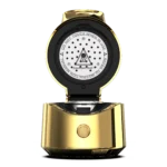 Aukso spalvos XKAH Pro 24K Gold elektroninės karščio kameros dangtis su įspėjamuoju karščio ženklu.