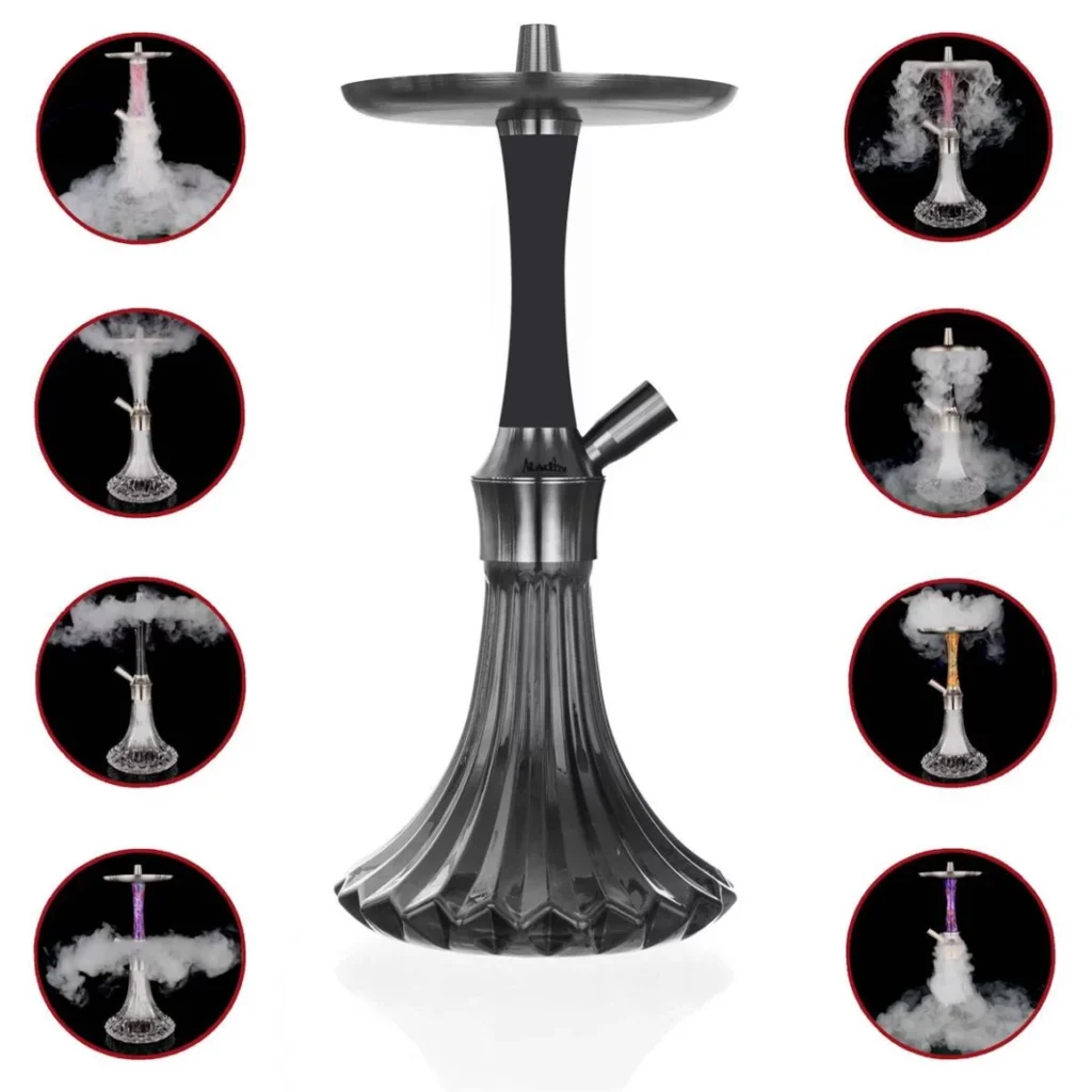 Kaljanas Aladin EPOX 360 Black Everything – blow-off efektai ir epoksidinis dizainas