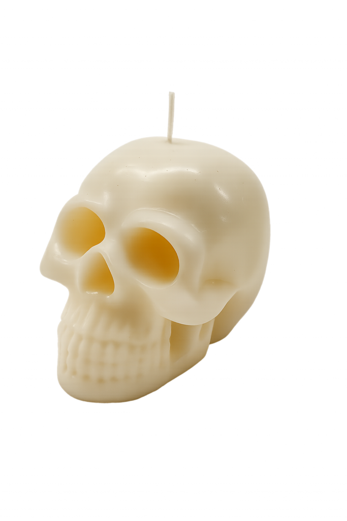Kaukolės formos dekoratyvinė žvakė Skull Candle