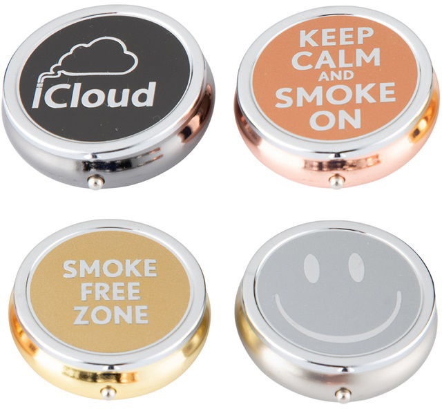 Nešiojama metalinė kišeninė peleninė 45 mm keturių spalvų