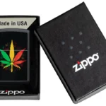 Zippo Rasta Cannabis – Metalinis žiebtuvėlis su dizainu